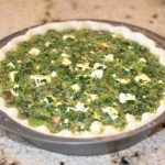 Spinach feta quiche ready to bake