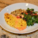 Lemon curry baked salmon