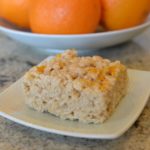 brown butter orange blossom rice krispie treat