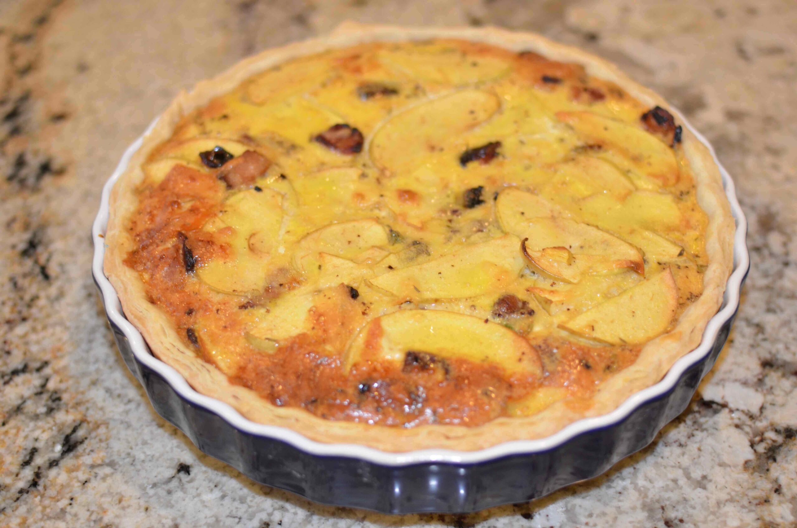 Bacon Apple Cheddar Quiche