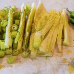 Sliced fennel and shishito peppers