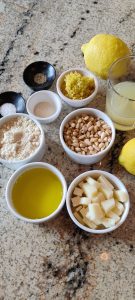Lemon pesto ingredients