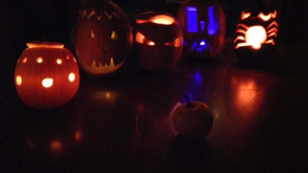 Carved pumpkins for decorations