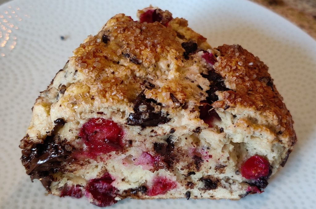 Cranberry chocolate scones