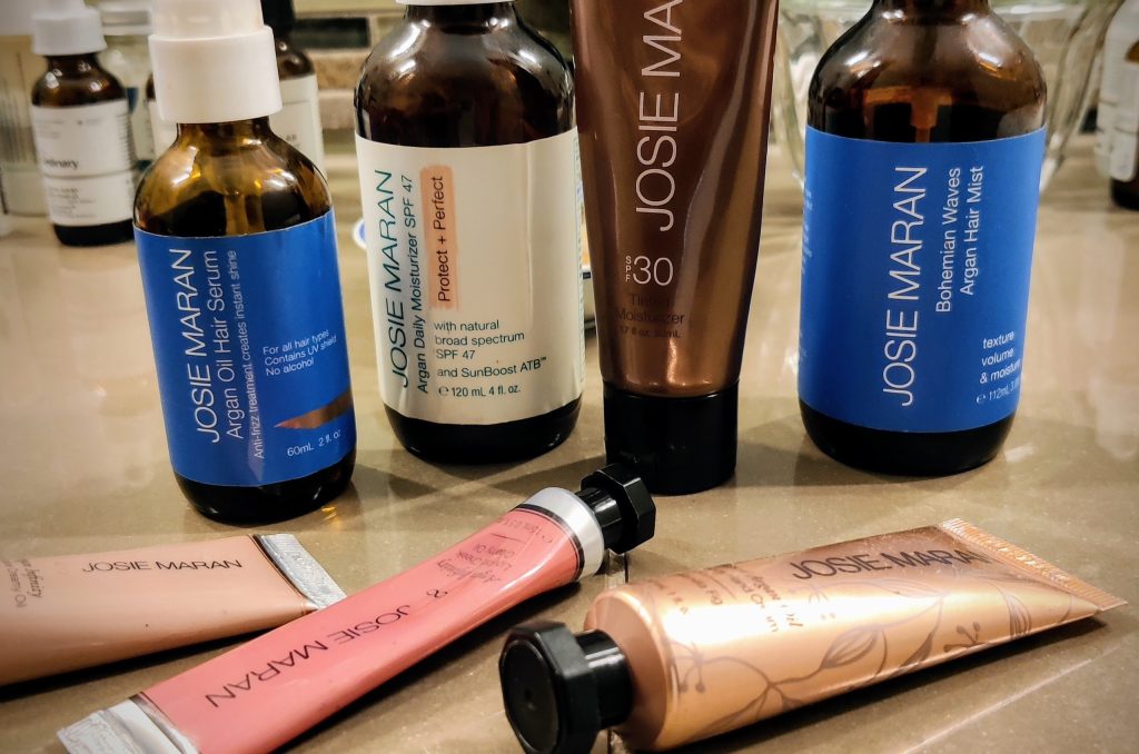 morning routine with sustainable beauty products